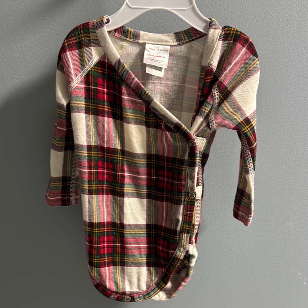 Plaid Long Sleeve Kids Bodysuit